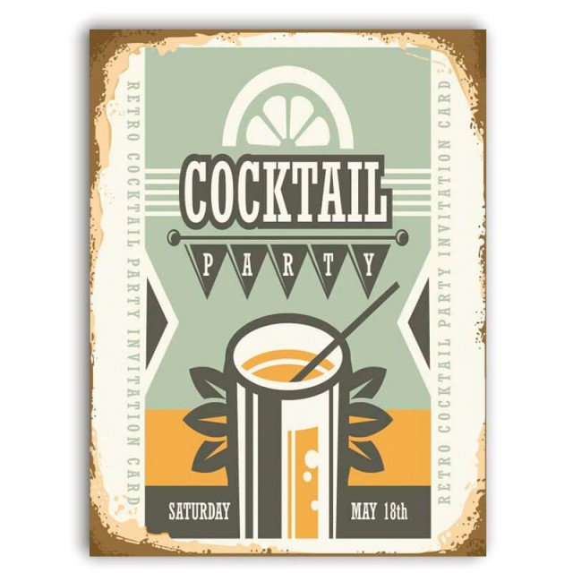 Placa Cocktail Party 30cm X 40cm