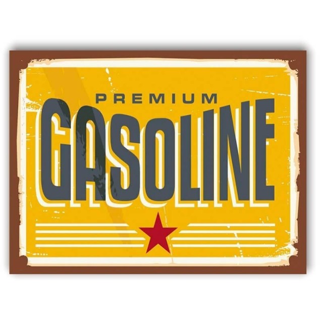 Placa Gasoline Premium 30cm X 40cm