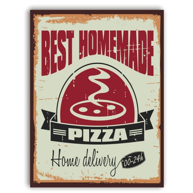 Placa Best Pizza 30cm X 40cm