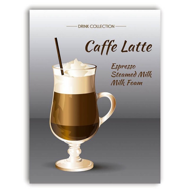 Placa Caffe Latte 30cm X 40cm