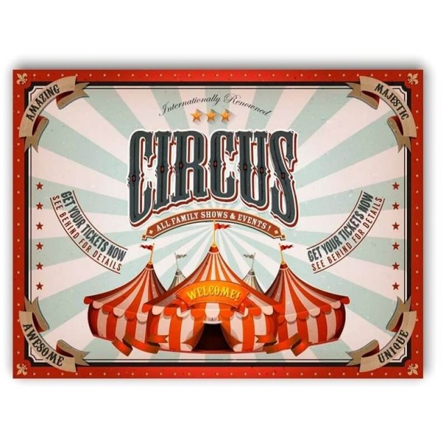Placa Circus 30cm X 40cm