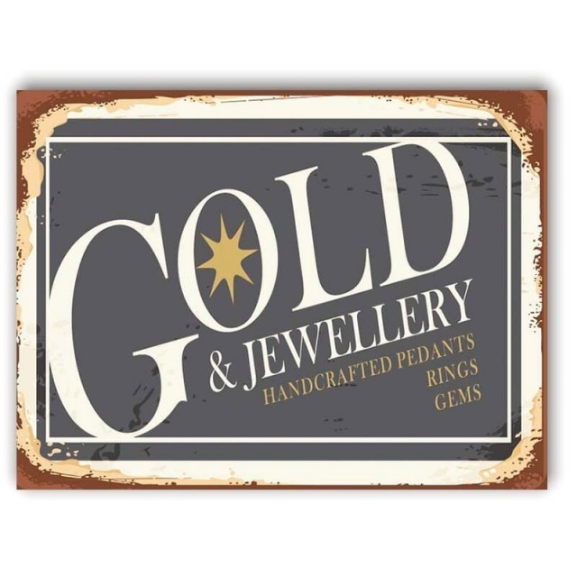 Placa Gold E Jewellery Pedants 30cm X 40cm