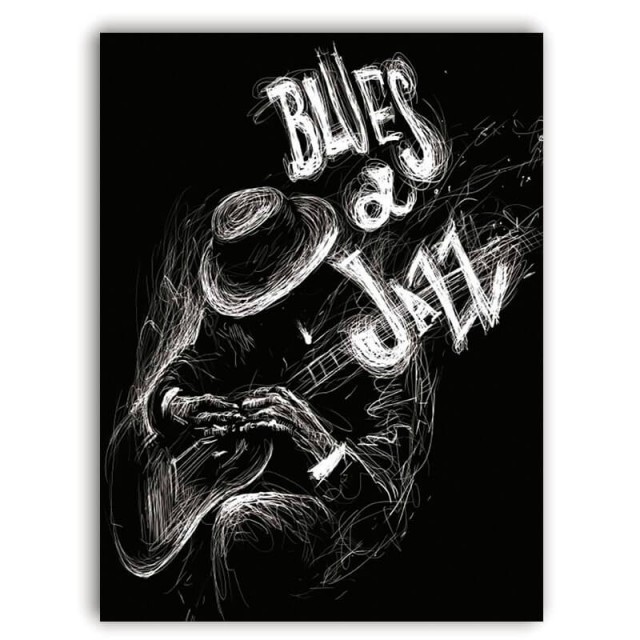 Placa Blues And Jazz 30cm X 40cm