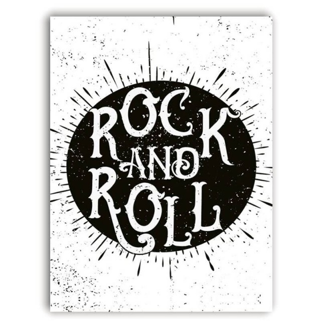 Placa Rock N Roll 2 30cm X 40cm