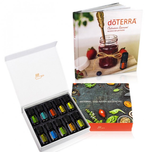 Kit Culinária Essencial Com 10 Aromas Naturais + Livro de Receita - Doterra