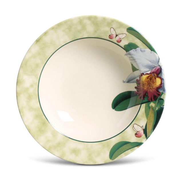Jogo de Pratos Fundos Mônaco Orchids 6 Peças - Porto Brasil