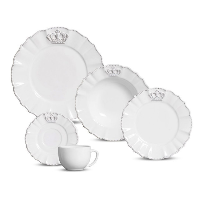 Aparelho de Jantar 20 Peças Windsor Branco - Porto Brasil