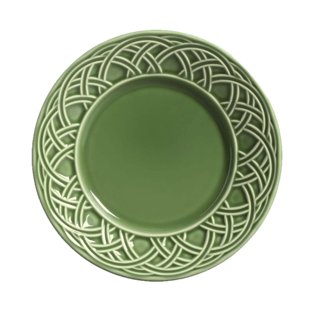 Jogo de Pratos de Sobremesa Cestino Verde Sálvia 6 Peças - Porto Brasil