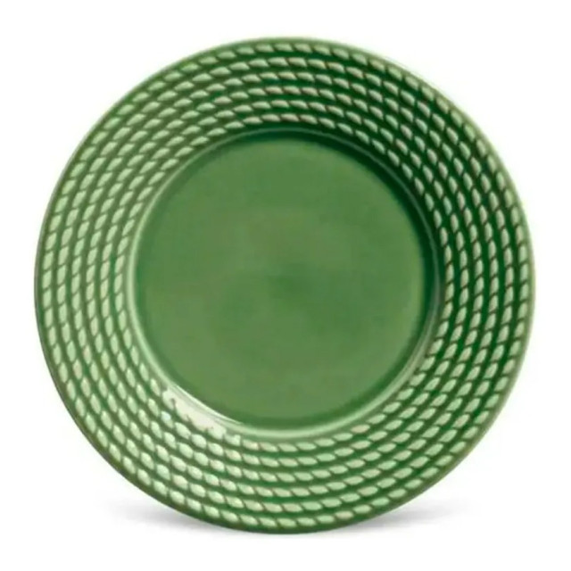 Jogo de Pratos de Sobremesa Olímpia Verde Sálvia 6 Peças - Porto Brasil