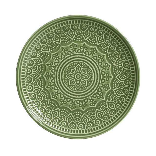 Jogo de Pratos de Sobremesa Agra Verde Sálvia 6 Peças - Porto Brasil