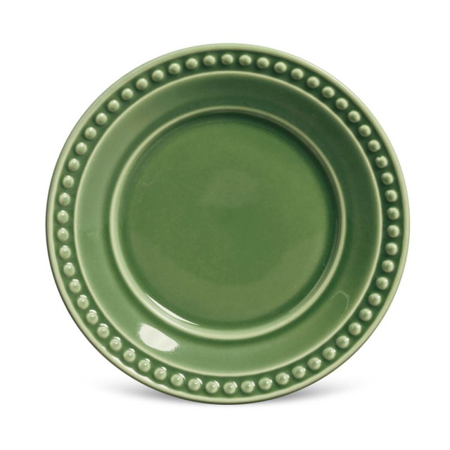 Jogo de Pratos de Sobremesa Atenas Verde Sálvia 6 Peças - Porto Brasil