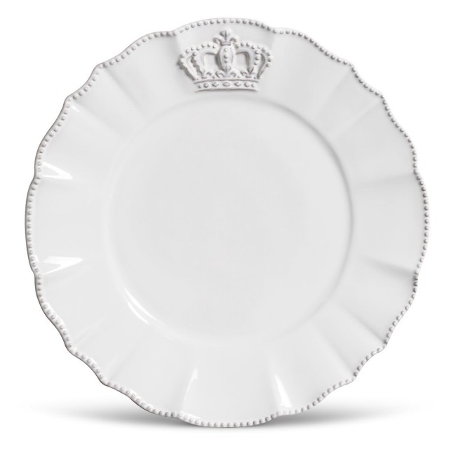 Jogo de Pratos Rasos Windsor Brancos 6 Peças - Porto Brasil